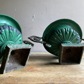 Pair Of Early 20th Century French Cast Iron Medici Urns
