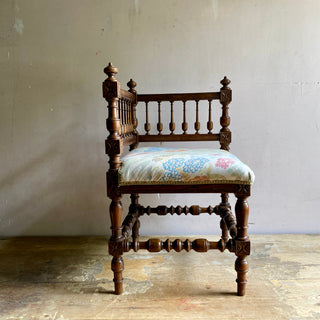 Antique French Provincial Corner Chair Mid 19th Century
