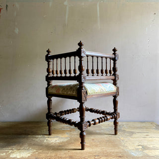 Antique French Provincial Corner Chair Mid 19th Century