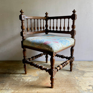 Antique French Provincial Corner Chair Mid 19th Century