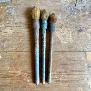 Trio of Vintage French Paint Brushes