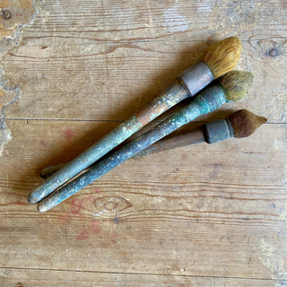 Trio of Vintage French Paint Brushes