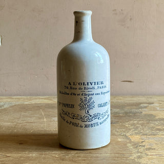 Antique French Apothecary Cod Liver Oil Bottle