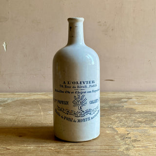 Antique French Apothecary Cod Liver Oil Bottle