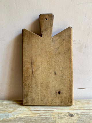 Antique French Wooden Chopping Board With Knife