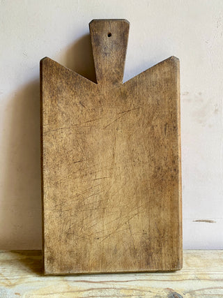 Antique French Wooden Chopping Board With Knife