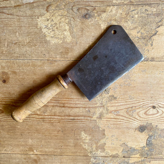 Antique French Very Large Wooden Chopping Board With Knife