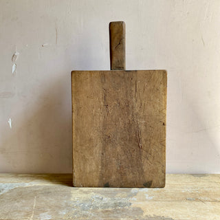Antique French Very Large Wooden Chopping Board With Knife