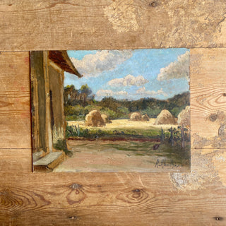 Oil On Board Depicting French Country Scene