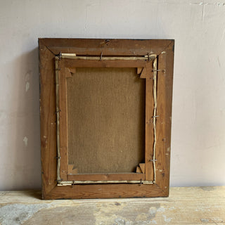 Antique Framed Floral Oil On Canvas