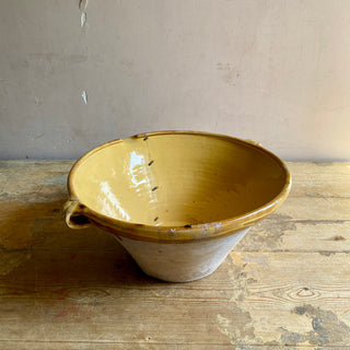 Antique Yellow Tian Bowl With Staples