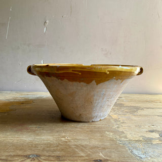 Antique Yellow Tian Bowl With Staples