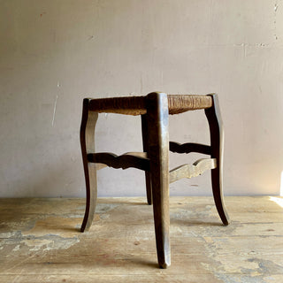 Vintage French Rush Stool