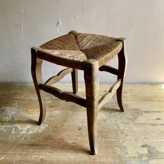 Vintage French Rush Stool