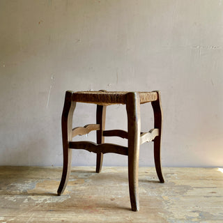 Vintage French Rush Stool