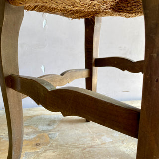 Vintage French Rush Stool