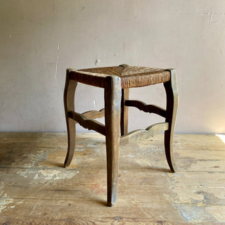 Vintage French Rush Stool