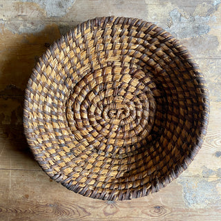 Antique French Rye Straw Basket