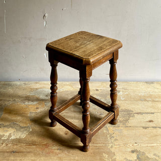 Antique French Oak Country Stool