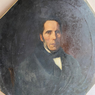 Antique Portrait Oil On Canvas