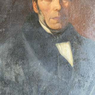 Antique Portrait Oil On Canvas