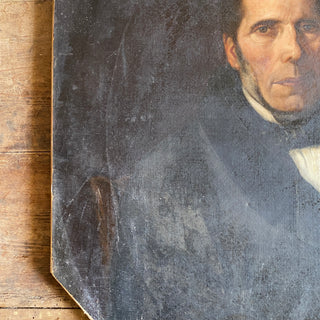 Antique Portrait Oil On Canvas