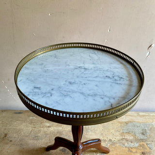 French Gueridon Marble Topped Side Table
