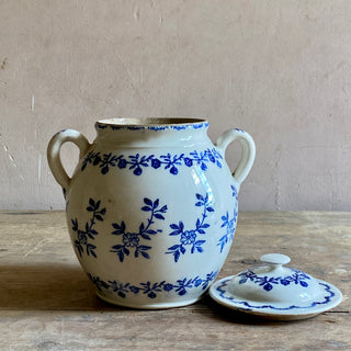 Rare Antique French Saint Uze Confit Pot