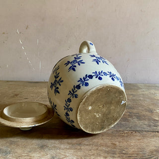 Rare Antique French Saint Uze Confit Pot