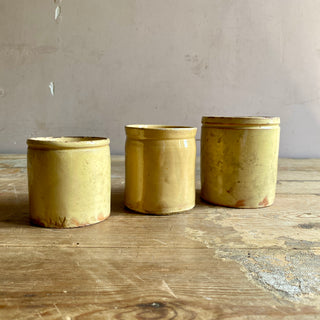 ANTIQUE FRENCH GLAZED CONFITURE (JAM) POT