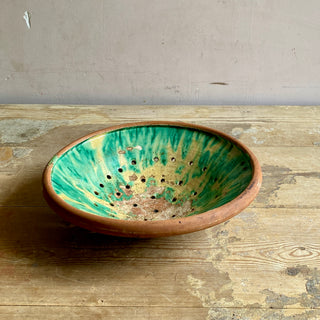 Antique Glazed Terracotta Strainer