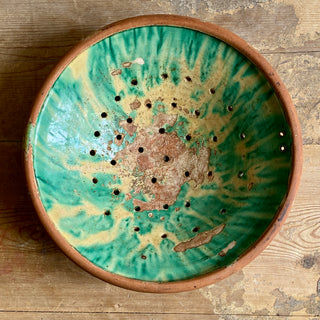 Antique Glazed Terracotta Strainer