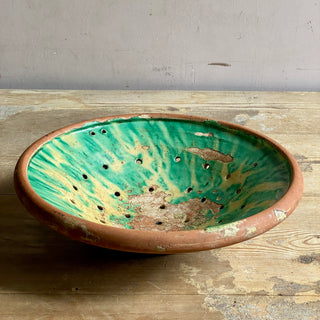 Antique Glazed Terracotta Strainer
