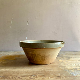 Vintage French Stoneware Mixing Bowl