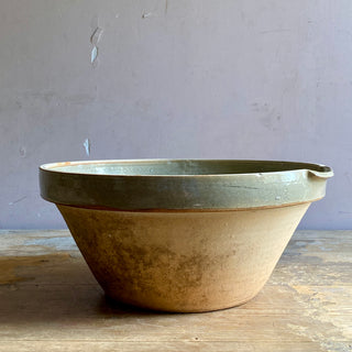 Vintage French Stoneware Mixing Bowl