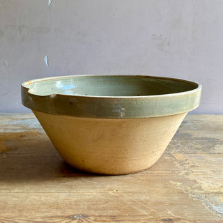Vintage French Stoneware Mixing Bowl