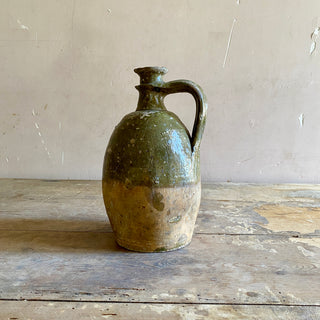 Antique French Green Oil Jug
