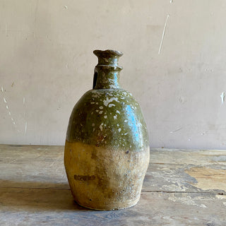 Antique French Green Oil Jug