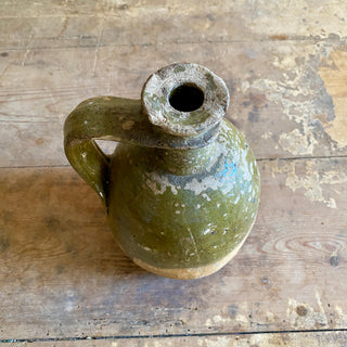 Antique French Green Oil Jug