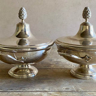 Pair Of Antique French Vegetable Serving Dishes