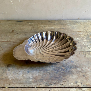 Large French Vintage Shell Dish by Christofle Fleuron