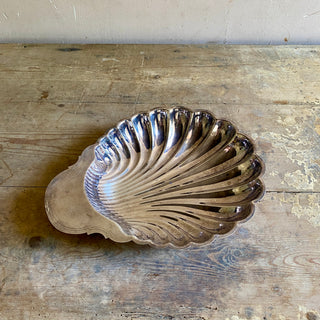 Large French Vintage Shell Dish by Christofle Fleuron