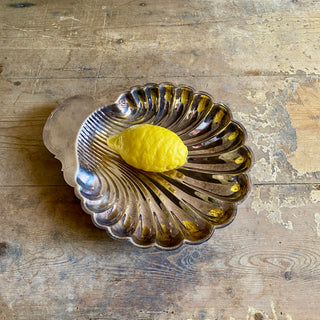 Large French Vintage Shell Dish by Christofle Fleuron