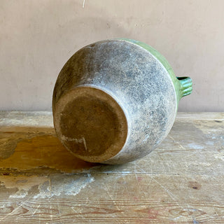 Antique French Green Glazed Confit Pot