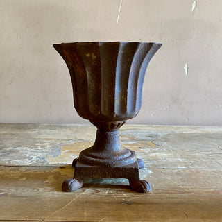 Pair Of Vintage French Cast Iron Urns