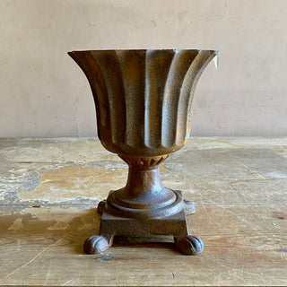 Pair Of Vintage French Cast Iron Urns
