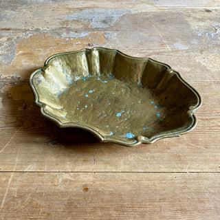 Large Vintage French Brass Vide-Poche