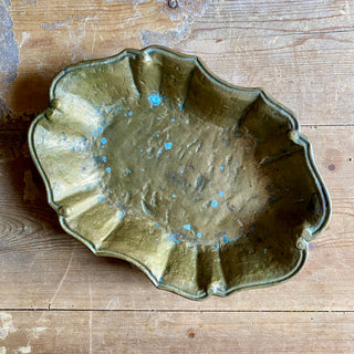 Large Vintage French Brass Vide-Poche