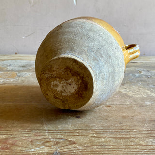 Antique Yellow Glazed Confit Pot - Rare Very Small