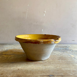 Antique French Yellow Tian Bowl